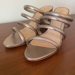 Schutz gold sandal heels